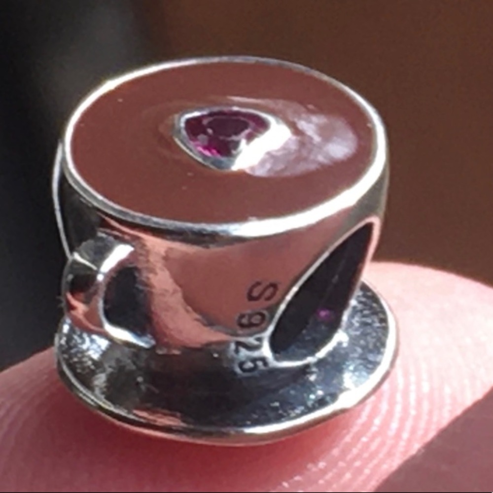 STERLING SILVER COFFEE CHARM - Picture 6 of 7